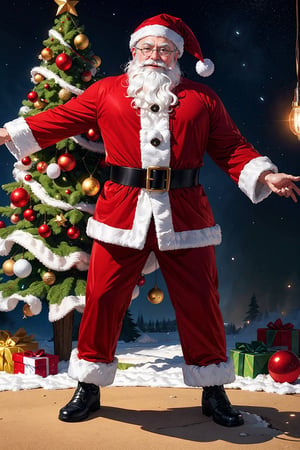masterpiece,Santa Claus,Christmas tree,cute light bulb,movie lighting,Moose standing next to Father Christmas, lots of colourful balls on the ground
Ultra high definition, ultra high resolution, visually Stunning,variety of colors,More Detail,High detailed,sntdrs