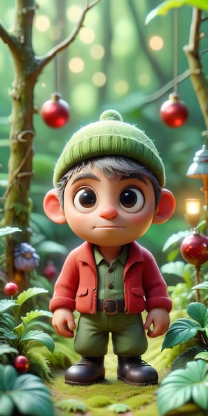 high-quality 3D model of an[subject],whimsical character standing amidst lush greenery,which provides a sense of scale and makes the character appear as if he belongs to a miniature world.The backdrop is softly blurred,with bokeh effects that suggest a forest or garden setting.-ar3:4-style raw--stylize500--v6,ral-chrcrts,aibolit