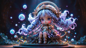 "Chibi" mascots include a cute girl cute 3d cartoon fashionable rainbow Art Nouveau fairytale poster, pin-up cuteness overload night fairytale fantasy pastel Neon Light (lighting/lasers/LEDs/Light Projection/fairy lights) cinematic, 32k, cgsociety, digital art, macrorealism, surreal, storybook illustration, expressive glowing eyes a close up luminous vivid dreamy romantic girl portrait, steampunk, unmaterial, ethereal, dreamlike holding a tree lilac branch, dynamic expressive pose detailed luminous scales, detailed skin texture, transparent body, shadow play, sparks, glittering leaves glowing contoured Burton Craola, Ryden, Ceccoli, octane render dynamic intricated pose, sleek, modern., fairytale, fantasy, by Andy Kehoe, artistic water drops on petals, detailed petals texture, dynamic pose, tender, soft pastel colors, octane render, beautiful, tiny detailed

Earth, Moon, and Sun in a syzygy, aligned amidst the vast cosmos, with a solar eclipse casting a sharp shadow on Earth.Style: Photorealism fused with gothic sci-fi and Baroque, drawing inspiration from Beksinski and Caravaggio. This approach emphasizes the ethereal vastness around the alignment, adorned with fractal patterns and cosmic colors.Details: 1girl sitting. Earth foregrounded as a delicate blue marble, shadowed subtly to highlight continents and oceans. The Moon in different positions, casts a dark umbra on Earth, depicting the path of totality. The Sun, in radiant purple and magenta, forms a stunning corona effect around the Moon.Composition: The celestial bodies are aligned against a backdrop of space, enriched with Beksinski-like surrealism and Caravaggio-inspired chiaroscuro, enhancing the scene's dramatic and mysterious quality.Render: 8K UHD, HDR, focusing on depth and clarity. The detailed rendering showcases the syzygy's precision, black theme, dark, night mode
,chibi