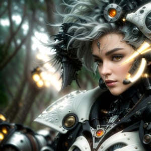 (masterpiece), ( photorealistic style), (ultra detailed), (beautiful), (UHD, HDR), (8k), (highres:1.2), (intricate and beautiful:1.2), (dramatic lighting:1.2), a steampunk highly detailed mech, walking with a woman in a misty forest, white hair, detailed clothes, grainy photo, shallow depth of field,Extremely Realistic,Ultra-detailed digital art, high resolution, photorealistic rendering, sharp focus, high-quality background, ultra-detailed landscape, ultra-sharp focus, consistent style, unique and well-developed concept, Unreal Engine, intricate details, beautiful color grading, bright lights , symmetry.
