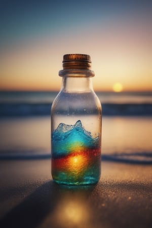 message in a bottle, with a sad look.
This should be a ((masterpiece)) with a ((best_quality)) in ultra-high resolution, both ((4K)) and ((8K)), incorporating ((HDR)) for vividness. It uses a ((Kodak Portra 400)) lens for timeless, professional quality. Emphasizes a ((blurred background)) with a touch of ((bokeh)) and ((lens flare)) for an artistic effect. Enhance ((vibrant colors)) for a vivid look. Make sure the photograph is ((ultra-detailed)) and shows ((absurd)) details. Pay special attention to capturing the ((beautiful face)) of the subject. The goal is to create a ((professional photograph)) that is visually stunning and technically excellent.