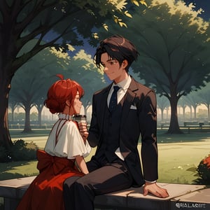 Score_9, Score_8_up, Score_7_up, Score_6_up, Score_5_up, Score_4_up, 3 persons, a girl red hair, sexy girl and a child (black hair, 10 years) sitting under a tree, behind appearsm a man (black hair dressed in a suit)  walking with a coffee in his hand ,in the middle of the park, night, sexy pose,smiling,
ciel_phantomhive,jaeggernawt,Indoor,frames,high rise apartment,outdoor