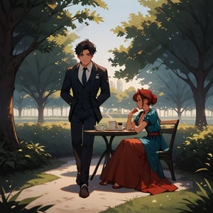 Score_9, Score_8_up, Score_7_up, Score_6_up, Score_5_up, Score_4_up, 3 persons, a girl red hair, sexy girl and a child (black hair, 10 years) sitting under a tree in a picnic, behind appearsm a man (black hair dressed in a suit)  walking with a coffee in his hand ,in the middle of the park, night, sexy pose,smiling,
ciel_phantomhive,jaeggernawt,Indoor,frames,high rise apartment,outdoor