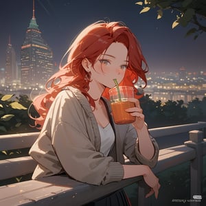 Score_9, Score_8_up, Score_7_up, Score_6_up, Score_5_up, Score_4_up,aa girl red hair, sexy girl, standing on the park,city, night,modern city, wearing a grey top, sexy pose,leaning on the railing,drinking a cup of te,
ciel_phantomhive,jaeggernawt,Indoor,frames,high rise apartment,outdoor
