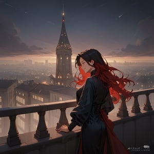 Score_9, Score_8_up, Score_7_up, Score_6_up, Score_5_up, Score_4_up,aa girl red hair, sexy girl, standing on the balcony of a building with man black hair ,city, night,looking at each other,wearing a black top, sexy pose,smiling,
ciel_phantomhive,jaeggernawt,Indoor,frames,high rise apartment,outdoor