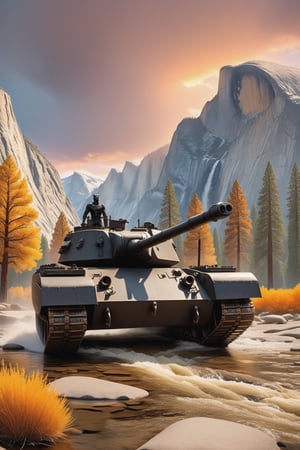 ((Ultra-realistic)) (close-up photo of K-2 Black Panther tank:1.3) in Yosemite national park at sunset,camouflage,front view
BREAK
backdrop of a scenic valley in Yosemite national park,yva11ey1,mountain,rock,trees,forest,lake,river,autumn colors,cloudy,rain,puddles,lightning in the sky,(tank focus:1.4),(
BREAK
rule of thirds:1.3,studio photo,trending on artstation,perfect composition,(Hyper-detailed,masterpiece,best quality,32K,UHD,sharp focus,high contrast:1.4),H effect,photo_b00ster, real_booster,ani_booster,(yva11ey1:1.2)