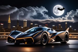Ultra-realistic photo of Bat mobile,bright turned on head lights,(backdrop of city street,moon,cloud,sky,night),front side view
BREAK
(sharp focus,high contrast,studio photo,trending on artstation:1.3),(rule of thirds:1.3),perfect composition,depth of perspective,DoF,(Masterpiece,Best quality,UHD,Hyper-detailed,masterpiece,HDR,32K:1.3),(by Chris Bangle),H effect,art_booster, real_booster,photo_b00ster