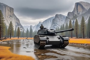 ((Ultra-realistic)) close-up photo of K-2 Black Panther tank in Yosemite national park at sunset,green and brown camouflage,front view
BREAK
backdrop of a scenic valley in Yosemite national park,yva11ey1,mountain,rock,trees,forest,lake,river,autumn colors,cloudy,rain,puddles,(tank focus:1.4)
BREAK
rule of thirds:1.3,studio photo,trending on artstation,perfect composition,(Hyper-detailed,masterpiece,best quality,32K,UHD,sharp focus,high contrast:1.4),H effect,photo_b00ster, real_booster,ani_booster,(yva11ey1:1.2)
