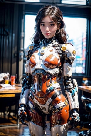 Masterpiece, High quality, 64K, Unity 64K Wallpaper, HDR, Best Quality, RAW, Super Fine Photography, Super High Resolution, Super Detailed, Beautiful and Aesthetic, Stunningly beautiful, Perfect proportions, 
1girl, Solo, White skin, Detailed skin, Realistic skin details, (Bikini Mecha:1.2), (Red mecha:1.3), 
Futuristic Mecha, Arms Mecha, Dynamic pose, Battle stance, ((medium bob hairstyle:1.3)), by FuturEvoLab, 
Dark City Night, Cyberpunk City, Cyberpunk architecture, Future architecture, Fine architecture, Accurate architectural structure, Detailed complex busy background, Gorgeous, Cherry blossoms, ((long wavy hairstyle:1.3)), Sharp focus, Perfect facial features, Pure and pretty, Perfect eyes, Lively eyes, Elegant face, Delicate face, Exquisite face, ,Mecha body,mecha musume,Red mecha, ((from side_front:0.8)), (low angle:1.2), ((thigh up shot:1.4)),mecha, (soft natural lighting:1.4), (soft shadow:1.3), (dark vignette:1.1), (cinematic shot:1.5),ShaniJkt48 