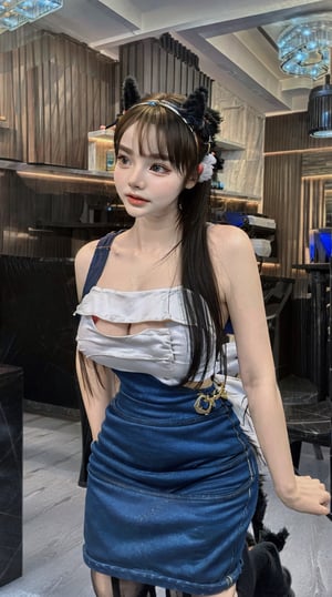 1 YeoA Korea No-Yeo Adult_Video_Actress Mature_Women's Blue_Skin Round_Face Phony Tail Black_Hairband_Bust Strap_Between Others_,chaeryeong,DararatBoa