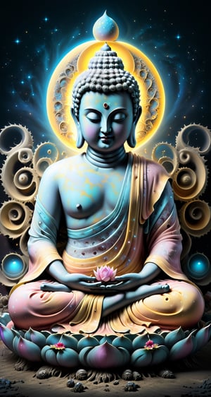 Name of Buddha, realistic image, full body view, taken with Canon 1DX camera
(masterpiece), (top quality), (best quality), (official art), (beautiful and aesthetic:1.2), (stylish pose), (fractal art:1.3), (pastel theme: 1.2), ppcp, perfect,moonster,more detail XL
