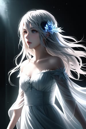 final fantasy,realistic,minimalism style,ghostly beauty