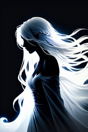 final fantasy,realistic,minimalism style,ghostly beauty
