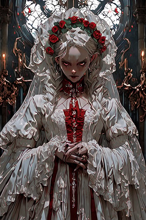 vampire bride,Movie Still,3d style,Renaissance Sci-Fi Fantasy