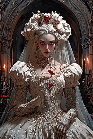 vampire bride,Movie Still,3d style,Renaissance Sci-Fi Fantasy