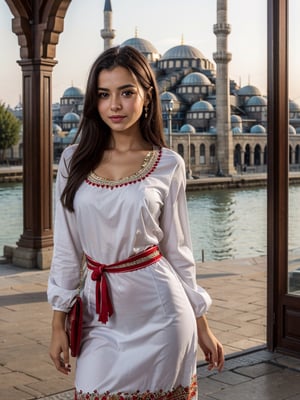 pretty Istanbuli girl in traditional Istanbuli dress