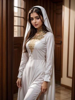 pretty arabic girl in traditional arabic dress