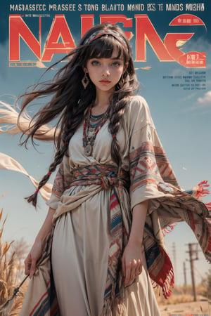 (masterpiece, best quality:1.2), 
1girl, 
(Dynamic pose:0.8), 
(solo:1.5), 
(cowboy shot:1.2), 
(from top down:0.5),
(thigh:0.4), 

braids,headband,long dress,shawl cloak,pattern,out door,
(blunt bangs:1.4),
(very long hair:1.5),


(wind:1.4), night,
(magazine cover title:1.2), 











