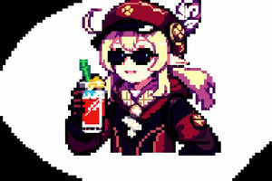 Unicorn with sunglasses drinking coke, COCA-COLA, drink, drinking coke, realistic, photorealistic, cinematic, Magical Fantasy style, Magical Fantasy style, neon photography style,3DMM,perfect,hand,Pixel art,Pixel world,kleedef