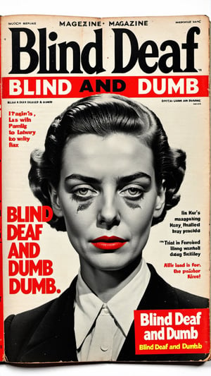 vintage magazine, "blind deaf and dumb"