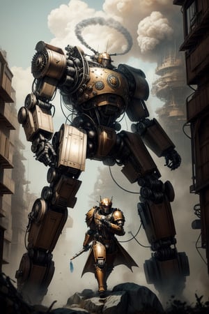 Take a deep breath and let's work step by step on this  

a large robot standing on top of a rock, ( ( ( ( ( warhammer 4 0 k, products photo from gun magazine, he is a long boi ”, robot dog, image on the store website, full image, orange demons, h 8 0 0 c 1 0. 0, tank with legs, apex legends, oh lawd he coming, (((knight)))))), octane render, unreal engine 5, trending on artstation, highly detailed, leica, movie picture, photo, artstation, hdr

Midjourney's Consistency, Dynamic Action Pose, Fibonacci Watermark Invisibly Displayed, High-res, Impeccable Composition, Lifelike Details, Perfect Proportions, Stunning Colors, Captivating Lighting, Interesting Subjects, Creative Angle, Attractive Background, Well-timed Moment, Intentional Focus, Balanced Editing, Harmonious Colors, Contemporary Aesthetics, Handcrafted with Precision, Vivid Emotions, Joyful Impact, Exceptional Quality, Powerful Message, Raphael Style, Unreal Engine 5, Octane Render, Isometric, Beautiful Detailed Eyes, Super Detailed Face and Eyes and Clothes, More Detail, Multi Colored, Splash Ink Illustration, Grammer Effect Style, Houdini Style, Sharp Lines and Brush Strokes, High Quality, Beautiful Matte Painting, 4K, CGSociety, Artstation Trending on ArtstationHQ,,davincitech
