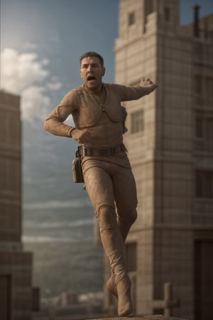 HIGHLY DETAILED, my favorite image of a rude raskal masculine smart manly lad zapping from the top of a building as in a highaction totaljump, epic-rendered manly male soldier fully-clothed handsome masculine person on, reflective sky, solar edge, professional (CRY ENGINE) masterpiece, THE JUMP circular motion blur in background epicres smooth scan, associate press, intelligence is a bless, CGSociety 9, motion art, Nile Dok 