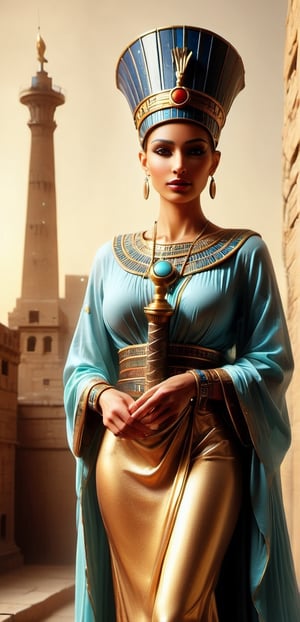  UPPER body, queen Nefertiti of Ancient Egypt wearing a shirt with the text "pua" written on it, Holding a sword can in hand, Posing as The statue of liberty, ancient Egypt theme , warm ancient Egyptian atmosphere but in ancient Egypt City , realistic , detailed, ancient Egyptian costumes,Background in Egypt castle ,,smile, (oil shiny skin:1.0), (big_boobs:2.6), willowy, chiseled, (hunky:2.4),(( body rotation 35 degree)), (upper body:0.8),(perfect anatomy, prefecthand, dress, long fingers, 4 fingers, 1 thumb), 9 head body lenth, dynamic sexy pose, breast apart, (artistic pose of awoman)