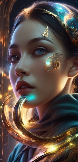 Upper body,realistic shadows, depth of field, bokeh, 1 girl, adult (elven:0.7) woman,  amber eyes, dark brown wedge cut hair,solo, from front, front view,  detailed background, detailed face, (V0id3nergy, void theme:1.1)  glowing magical third eye on forehead, eye tattoo, illusionist, psychic powers, awareness,   mind control, hypnosis,  enchantment, psychomancy,   clairvoyance, mesmerizing, aura,  mind portal, mind energy, magical blue psychic energy emanating, updraft, magic in background, ethereal atmosphere,, smile,(oil shiny skin:1.0), (big_boobs:2.2), willowy, chiseled, (hunky:2.5),(( body rotation -90 degree)), (upper body:1.4),(perfect anatomy, prefecthand, dress, long fingers, 4 fingers, 1 thumb), 9 head body lenth, dynamic sexy pose, breast apart, (artistic pose of awoman),abyssaltech ,dissolving,chrometech,abyss,glitter,LuminescentCL,shiny,xxmix_girl,LegendDarkFantasy,DonMD1g174l4sc3nc10nXL ,island,DonMD34thM4g1cXL,DonMSt34mPXL