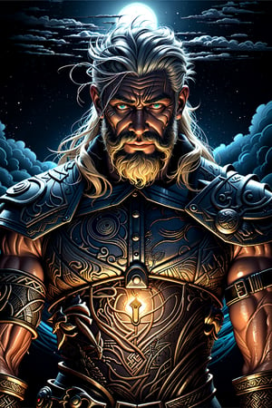 (((masterpiece))),best quality, illustration,(beautiful detailed girl),beautiful detailed glow,(northern lights), aurora,detailed lighting,detailed water, old viking warrior with long beard in a drakkar, seafaring (beautiful detailed eyes),expressionless,skin damaged by old age, viking armor, extreme closeup, wide angle,photorealistic,shine eyes01,VikingAlpha,fantasy00d, 1boy, old man with wrinkles and one eye missing from old battle wounds, clouds afar illuminated by Northern lights, fog over seawater, full moon, midnight sun, viking helmet, armor, axe in hand,DonMD3m0nV31ns,demonic, berserker, open mouth, anger, angry, blood, bloodlust 