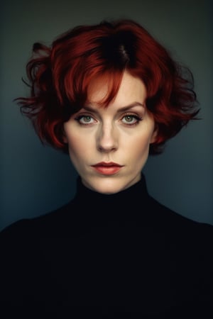 (((Iconic Woman red short hair light but extremely beautiful)))
(((view aerial)))
(((chiaroscuro darkness light colors background)))
(((masterpiece,minimalist,epic,
hyperrealistic)))
(((Monochrome light solid colors)))
(((Gorgeous,voluptuous,
sophisticated)))
(((by Diane Arbus style,by caravaggio style)))