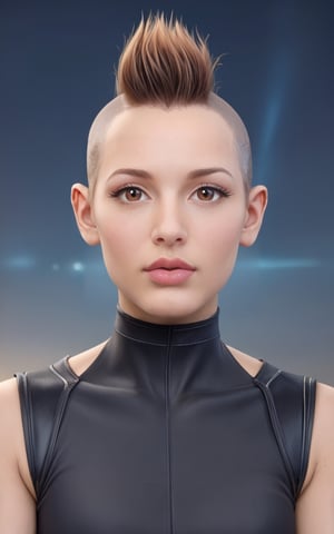 best quality, masterpiece, realistic, extreme realism, source_realistic, 1girl, Deru, detailed face, long shot scenic professional photograph of (Cybernetic_Jawless,mask,mechanical parts,cybernetic:1.1). PunkAI. sfw. Elegant. Futuristic. Avant-garde. Seductive. Provocative. Cyber. Minimalist. Bold. High-tech. Sophisticated. Monochromatic. Extravagant. Metal. Powerful. Avant-garde. (beautiful detailed woman1.6). Glamorous. Metal. Bright. Neon. High-tech. Elegant. Futuristic. Vivid. Intricate. Cyber. Minimalist. Iridescent. Bright. Bold. Chrome crest. Asymmetrical shaved hair. Neon colors. Cyber braids with LED lights. Spiked hair. Holographic shiny hair. Shaved mohawk style. by Konrad Tomaszkiewicz character cyberpunk-2077. Ambitious. Calculator. Elegant. Manipulative. Sophisticated. Ruthless. Autonomous. Competitive. Cold. Visionary. Power oriented. Intriguing. Adaptable. ultra detailed GOD 8k. CD Projekt Red.. Modular haute couture wardrobe. Neural communication device. Biometric facial modifications. Custom augmented reality masks. BiopunkAI., perfect viewpoint, highly detailed, wide-angle lens, hyper realistic, with dramatic sky, polarizing filter, natural lighting, vivid colors, everything in sharp focus, HDR, UHD, 64K,Cyberpunk