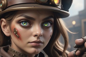 create a masterpiece, best quality, 1 female is brutalised by a guard, prisoner of war, steam punk,  (colorful), (finely detailed beautiful eyes and detailed body), cinematic lighting, extremly detailed cg unity 8k wallpaper