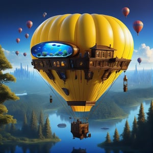 masterpiece, (((finely defined aesthetic cyberpunk hightech air_balloon with aquarium in balloon))), (((air balloon_submarine))) (((hightech aquarium in air_balloon))), (((mechanical hightech air_balloon with cybercage attached))), (((perfecty symetric aesthetics))), (((cyberpunk symetric air balloon))), (((finely defined cyberpunk air_balloon))), (((balanced aesthetics))), (((cyberpunk pilot in cockpit))), (((facing viewer))), (((finely detailed cyberpunk air balloon))), (((finely defined engines))), (((finely detailed engines))), (((finely defined air balloon))), (((finely detailed passenger mother_ship air balloon))), (((finely defined passenger air balloon))), (((finely defined forest))), (((best quality, beautiful, perfect aesthetic, ultra crisp))), (((realistic finely defined cyberpunk valley))), (((finely detailed cyberpunk electric_yellow sky in background))), (((beautiful cyberpunk electric_blue sky in background))), (((fish swimming in background))), (((valley and forest in background))),