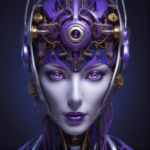 masterpiece, (((1 beautiful exquisite girl face with a clock_work third eye))), (((finely detailed third_eye))), (((eye contact facing viewer))),  (((pefectly detailed third_eye clockwork))), (((finely defined third_eye clockwork))), (((perfecly defined cybernetic face))), (((perfectly defined third_eye clockwork))), (((clockwork showing beneath_face))), (((mechanical face))), (((mechanical clockwork eyes))), (((cybernetic clockwork eyes))), (((facing viewer))), (((perfectly proportioned cybernetic clockwork))), (((perfectly detailed symetric cybernetic clockwork brain))), (((wearing a finely detailed sexy purple skin))), (((perfect cybernetic electronic brain))), (((purple galactic liquid brain))), (((sexy brain))), (((facing_viewer))), (((perfect symetric clockwork aesthitics))), (((perfectly detailed aesthetic cybenetic electric brain))), (((perfectly defined cybernetic_robotic brain))),(((perfectly defined_cybernetic jaw))), (((perfect finely detailed cybernetic head))), (((perfectly defined_cybernetic brain))), (((finely defined_cybernetic third_eye))), (((finely defined cybernetic pineal_gland))), (((front view))), (((best quality, beautiful, perfect aesthetic, ultra crisp))), (((finely detailed cybernetic mouth))), (((finely defined cybernetic lips))), (((perfect skin))), (((perfectly defined nose))), (((perfectly defined chin))), (((finely defined sexy eyes))), (((finely defined indigo blue robotics))), (((finely detailed robotic brain))), (((perfectly designed robotic neck))), (((blue and purple mechanism))), (((perfectly balanced aesthetics))), ((sexy eyes)), eye contact,(((finely defined cybernetic hair))), (((perfectly defined robotic brain))), (((finely defined nose))), facing viewer, ((full head_shot)), ((detailed mechanism)), (((finely defined mouth))), best quality, beautiful, aesthetic, ultra crisp, (((round eyes, perfectly detailed eyes))), (((finely detailed nose))),((perfectly detailed mouth)),(((finely defined face))), (((perfect eyes, perfect nose))),((purple mechanics)) dark blue_skin, (((liquid blue and purple mechanical))), ((electric_blue brain)), ((cybernetic hair)), perfect skin, (((perfectly defined brain))), ((finely_defined firm blue brain cells)), side view, ((defined brain cells)), (((finely defined eyes))), ((finely defined brain)), ((finely_defined robotic_brain)), ((finely defined robotic_cranium)), sexy brain, ((finely detailed cyberpunk electric_blue and purple in background)), ((( perfectly detailed robotic brain))), (((eye contact))),
