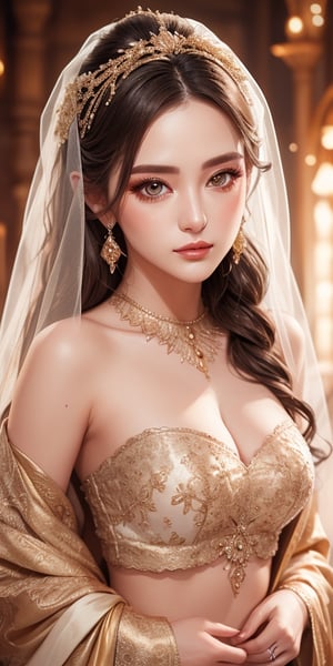 fashion model, editorial photography,
wedding makeup of the face of a European bride in gently golden colors,midjourney 



 --ar 1:2 --style raw --stylize 750 