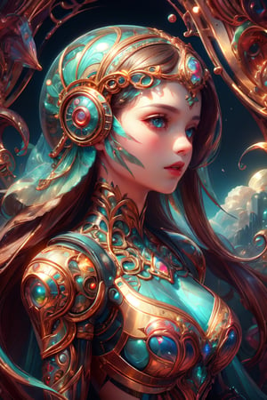 (8k portrait of a beautiful cyborg with brown hair, intricate and elegant, highly detailed and majestic digital photography, art by artgerm and ruan jia and greg rutkowski Surreal painting gold butterfly filigree, broken glass, side lights , finely detailed beautiful eyes), Detailed Textures, high quality, high resolution, high Accuracy, realism, color correction, Proper lighting settings, harmonious composition, Behance works, DonMBl00mingF41ryXL, DonMF41ryW1ng5, ftifa