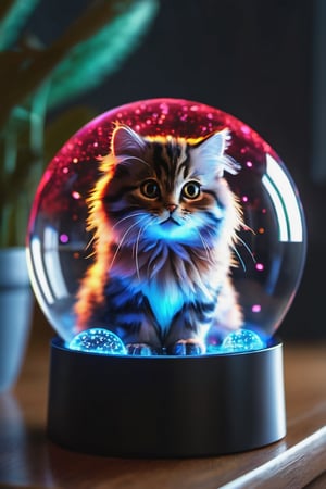 (🌠🐈cute, Cat, plasma globe🐈‍⬛🌠), detailed textures, high quality, high resolution, high Accuracy, realism, color correction, Proper lighting settings, harmonious composition, Behance works,photo r3al