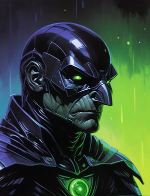 (Close up head and shoulders portrait :1.4), raven , super villain, uranium, glass, poison death, earth shattering ,dark and disturbing, shadow, webs , glowing triadic colors , 2D illustration,  detailed  painting, epic comic book art, intricate and intense oil paint (art by Syd Mead:1.2), symmetrical features, triadic color scheme, muted colors, detailed, (art by bruce mccall:1.6)