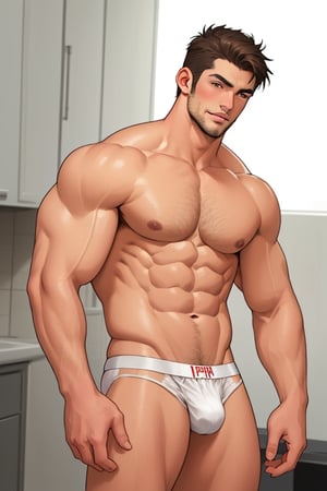 handsome muscle with white underwear