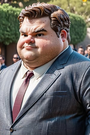 Epic movie style, masterpiece, perfect quality, exquisite details, real, clear, sharp, detailed and professional photos. (((Comparison))), 8k, Ultra HD quality, movie appearance,
Andrew Garfield, chubby cute, suit agent, big fat guy, fat guy, funny fat guy, chubby cute fat guy, full body portrait,