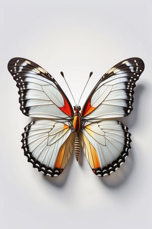 ((Best Quality)), ((Masterpiece)), ((Super Detailed)), Extremely Detailed CG, (Illustration), ((Detailed Light)), (Beautiful Detailed Butterfly), Leonardo style, white background, close-up,