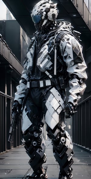  (far shot), (Helmet on a face, :1.3), (realistic: 1.3), masterpiece, best quality, fullbody, ,, wearing black techwear jacket and trousers with buckle and tape, (()), carrying a big backpack, posing for a picture, (), long legs,  ,urban techwear,tactical vest, tactical belt, rifle, pistol,futuristic city background,tactical helmet,,clothes black and white,,tactical armor,,,Warrior, soldier, special forces, future armored vehicle, future high-tech sports car

Masterpiece, futuristic technology, hi-tech futuristic style armor, hi-tech futuristic helmet gas mask, full body portrait, futuristic city background, ultra high definition quality,,,,skyscraper roof
,non-humanoid robot

