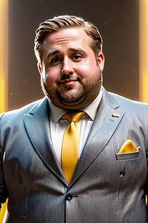 Epic movie style, masterpiece, perfect quality, exquisite details, real, clear, sharp, detailed and professional photos. (((Comparison))), 8k, Ultra HD quality, movie appearance,
Ryan Gosling, chubby and cute, suit agent, big fat guy, fat guy, funny fat guy, chubby cute fat guy, full body portrait,