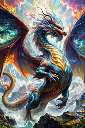 divine western dragon of immense power and wisdom who is the embodiment of the natural world. has control over the elements and its role in maintaining the delicate balance of life, DRG,echmrdrgn