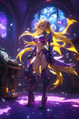 (cute nude purple super sonic girl , flaming pink veins), black  and purple tones, purple flame (masterpiece, best quality, ultra-detailed, best shadow), (detailed background,dark fantasy), (beautiful detailed face), high contrast, (best illumination, an extremely delicate and beautiful), ((cinematic light)), colorful, hyper detail, dramatic light, intricate details, (3 girls, yellow hair, sharp face, black amber eyes, hair between eyes,dynamic angle), blood splatter, swirling black light around the character, depth of field, light particles,(broken glass),magic circle, Spirit Sonic Pendant,Nine tail fox,full size,Yae Miku,trading_card,trading_cards borders,oni style,Eagle ,cyborg style,6000, full body,ink scenery,painting by jakub rozalski,mecha,biopunk style,Xxmix_Catecat,robot,biopunk,aw0k straightsylum,greg rutkowski,girl,(Leaf),Movie Still,Film Still,Cinematic,Cinematic Shot,HZ Steampunk,EpicSky,(full body:1), mechanical arms,(large breast:1.4),(cleavage:1.4), (navel:1),(nipples:1.4),scenery,alchemist room, sunlight, window, indoors, light rays, day, shadow, dappled sunlight, sitting on chair,  scenery, background, 
masterpiece, best quality, aesthetic