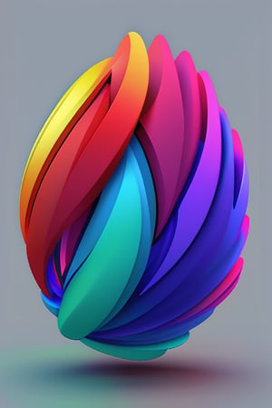 generate a full sphericmulti coloured  shape with hickeither style
