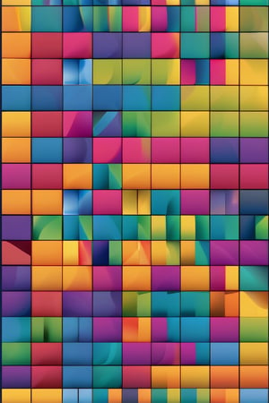 generate a full cubical shape multi colored and hickeither style
