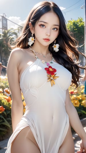 1girl, solo, digital art, Hawaiian grass skirt, long black hair, outdoor setting, beachside, sunny day,A wreath hanging around the neck,topless,flower headgear,((flower necklace:1.5)),hawaiian hula,Flower necklace hanging around the neck,(white skin:1.5),((naked body:1.5)),perfect boobs,looking_at_viewer,



,1 girl,Double exposure, real person, color splash style photo,ri.ggwp_1,beautyniji,intricate printing pattern ,red dress,white underwear,HologramCzar,hologram,yoona,ZGirl