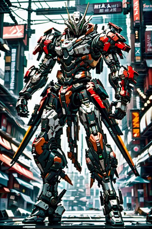 very large mechanical space mecha  unique, heavily armored, heavily outfitted with weapons, full body, load out pose digital Art, perfect composition, beautiful detailed battle damage from previous fights, intricate insanely detailed octane render trending on artstation, 8k artistic photography, photorealistic concept art, hard natural volumetric cinematic perfect light, award - winning photograph, masterpiece, oil on canvas, detailed 