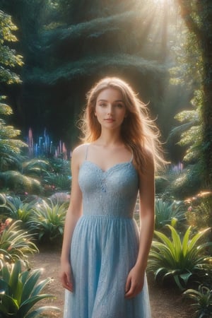 17 year old girl in a magical garden